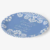 シエルト・リンドほこりっぽい青メキシコの赤ちゃんシャワー ペーパープレート (アングル)