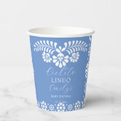 シエルト・リンドほこりっぽい青メキシコの赤ちゃんシャワー 紙コップ (裏面)