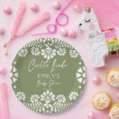 シエルト・リンド・セージ緑のメキシコの赤ちゃんシャワー ペーパープレート (パーティー)