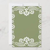シエルト・リンド・セージ緑のメキシコの赤ちゃんシャワー 招待状 (裏面)