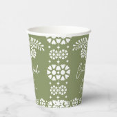 シエルト・リンド・セージ緑のメキシコの赤ちゃんシャワー 紙コップ (右)