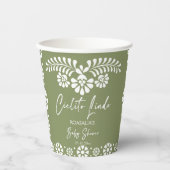 シエルト・リンド・セージ緑のメキシコの赤ちゃんシャワー 紙コップ (正面)