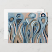 シエルブルーモダン抽象芸術アートポストカード ポストカード (正面/裏面)