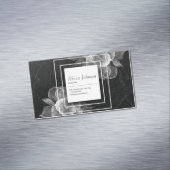 シエレガントアフローラと黒の大理石 マグネット名刺 (インサイチュ)