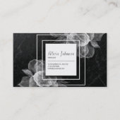 シエレガントアフローラと黒の大理石 名刺 (正面)