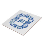 シエレガントェルのモノグラムCartocheテンプレート タイル (側面)