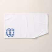 シエレガントェルのモノグラムCartocheテンプレート バスタオルセット (ハンドタオル)