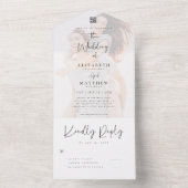 シエレガントックモダンシンプルQRフォト結婚ズ オールインワン招待状 (内側)