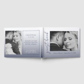 シエレガントックモダンネイビーブルー結婚ズゲストブック ゲストブック (全面)