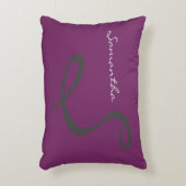 シエレガントッシンプルクトレンディーモノグラム紫 アクセントクッション (正面(垂直))