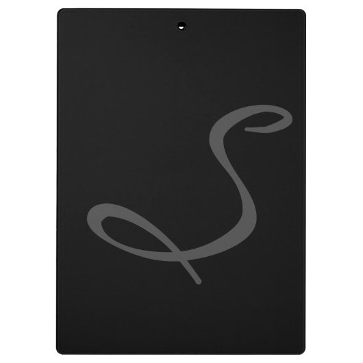 シエレガントッシンプルクトレンディーモノグラム黒 クリップボード (裏面)