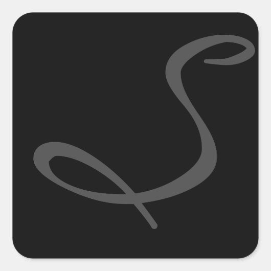 シエレガントッシンプルクトレンディーモノグラム黒 スクエアシール (正面)