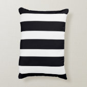 シエレガントッスタイリッシュククラシックブラック&ホワイトストライプの アクセントクッション (裏面(縦))