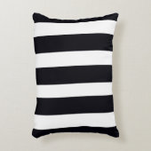シエレガントッスタイリッシュククラシックブラック&ホワイトストライプの アクセントクッション (正面(垂直))