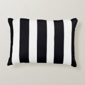シエレガントッスタイリッシュククラシックブラック&ホワイトストライプの アクセントクッション (裏面)