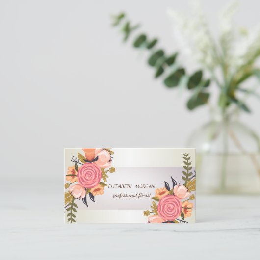 シエレガントッストライプクフローラ 名刺 (スタンド正面)