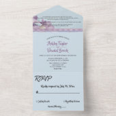 シエレガントッフォーマルク紫華美グリッター結婚ズ オールインワン招待状 (内側)