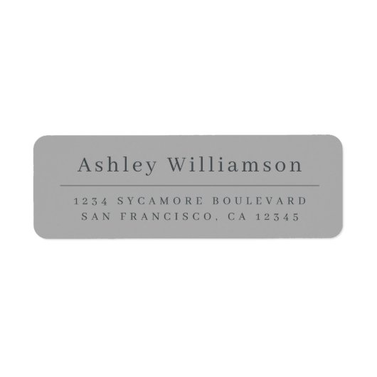 シエレガントッミニマルクグレイ差出人住所ラベル ラベル (正面)