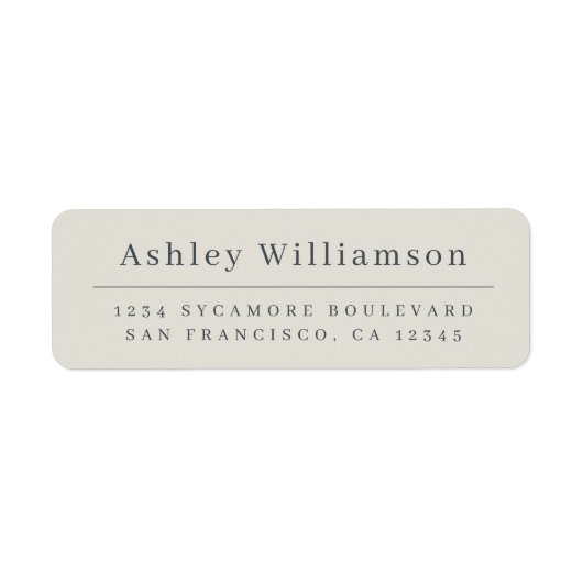 シエレガントッミニマルクグレイ差出人住所ラベル ラベル (正面)