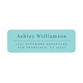 シエレガントッミニマルクターコイズブルー差出人住所 ラベル