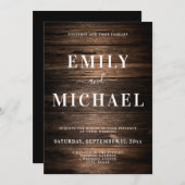 シエレガントッ素朴ク結婚式招待状 招待状 (正面/裏面)