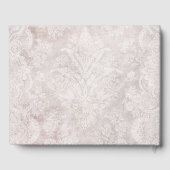 シエレガントッ結婚クモダンのシンプル紫 ゲストブック (裏面)