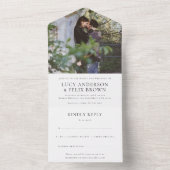 シエレガントッ結婚ク |ミニマリストモダンRSVP オールインワン招待状 (内側)