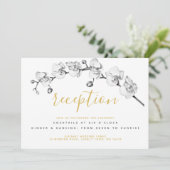 シエレガントモダンッスタイリッシュクフローラ金ゴールド披露宴 招待状 (スタンド正面)