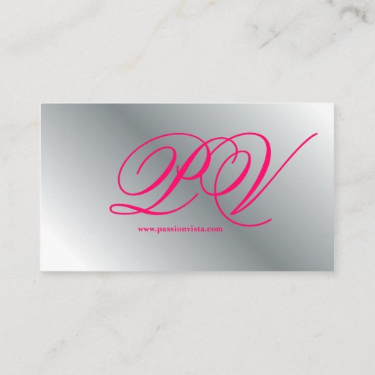 シエレガントルバーピンクダマスク 名刺 (裏面)