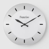 シエレガントルバーモダンカラーシェード&ブラック ラージ壁時計 (正面)