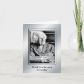 シエレガントルバー写真ありがとうございました悔やみや弔慰 サンキューカード (正面)