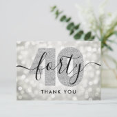 シエレガントルバー40歳誕生日ありがとう サンキューカード (スタンド正面)