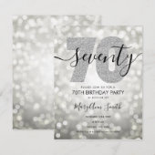 シエレガントルバー70歳誕生パーティー 招待状 (正面/裏面)