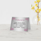 シエレガントルバー・ピンクの有数テンプレート結婚数 カード (黄色い花)