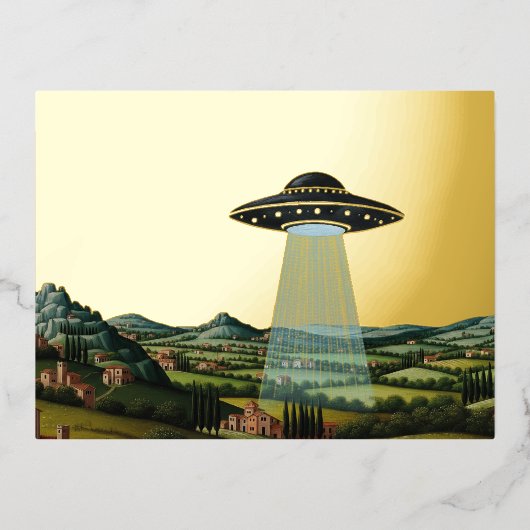 シエンナのUFO - 箔シーズンポストカード (正面)