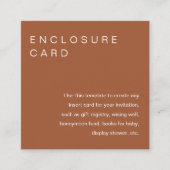 シエンナ ボヘミアンチックな封筒付き招待状挿入カード エンクロージャーカード (正面)