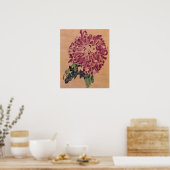 シエーレ – 赤い菊1910 ポスター (キッチン)