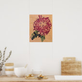 シエーレ – 赤い菊1910 ポスター (キッチン)