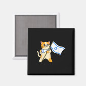 シオニズム猫イスラエル国旗プロイスラエル人 マグネット (正面/裏面)