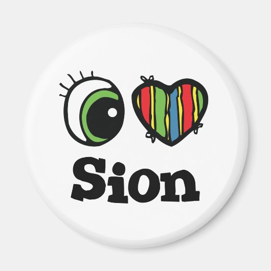 シオンが大好き(ハート) マグネット (正面)