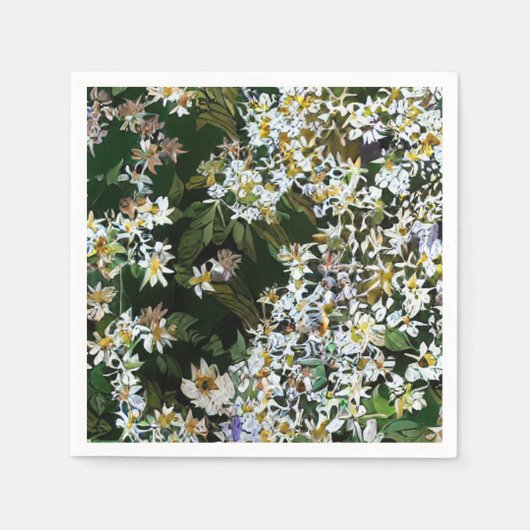 シオンの花 スタンダードカクテルナプキン (正面)