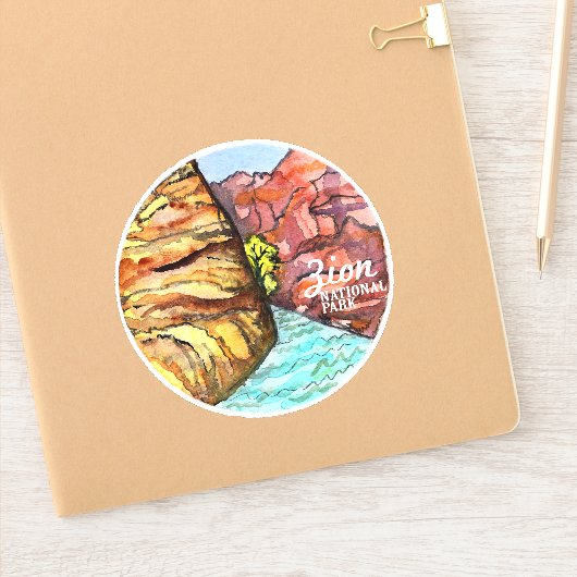 シオンナショナルパークユタウォーター色 シール (ノートブック)