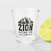 シオンナショナルパークユタ米アウトドアハイキング ショットグラス (正面)