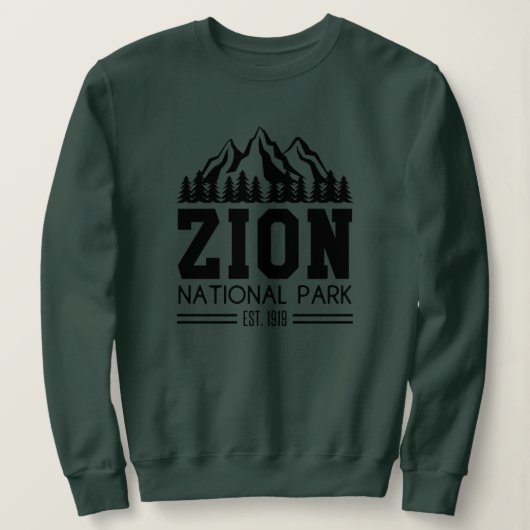 シオンナショナルパークユタ米アウトドアハイキング スウェットシャツ (デザイン正面)
