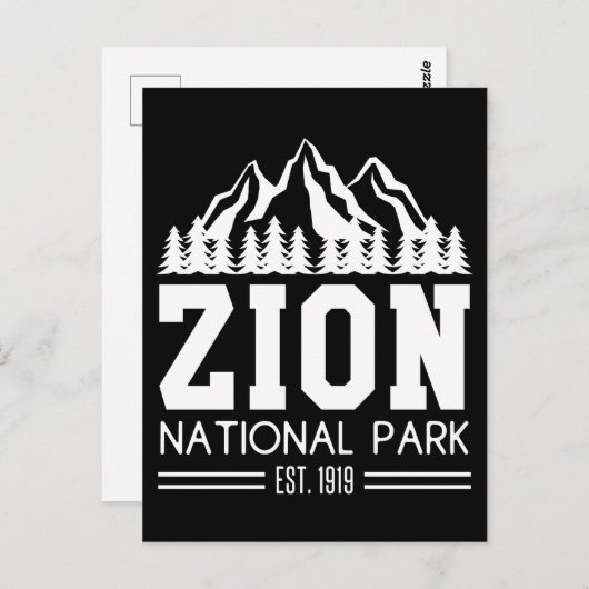 シオンナショナルパークユタ米アウトドアハイキング ポストカード (正面/裏面)