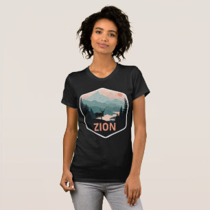 シオンナショナルパークユタ鹿トラベラー観光客 Tシャツ