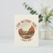 シオンナショナルパークユタUSAアウトドア 動揺して ポストカード (スタンド正面)