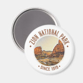 シオンナショナルパークユタUSAアウトドア 動揺して マグネット (正面/裏面)