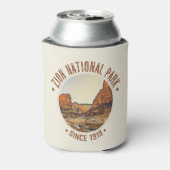 シオンナショナルパークユタUSAアウトドア 動揺して 缶クーラー (缶裏面)