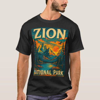 シオンナショナルパーク ビンテージ 旅行 アウトドア Tシャツ